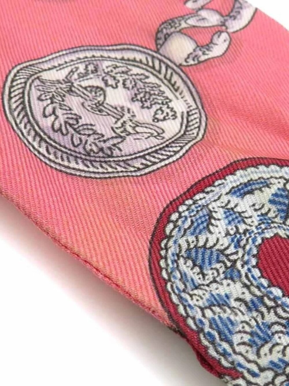 Auth HERMES Twilly Scarf Pink/Multicolor Silk - Picture 7 of 12